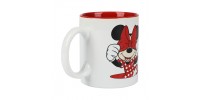 Tasse  Minnie Mouse 16oz en céramique rouge et blanche